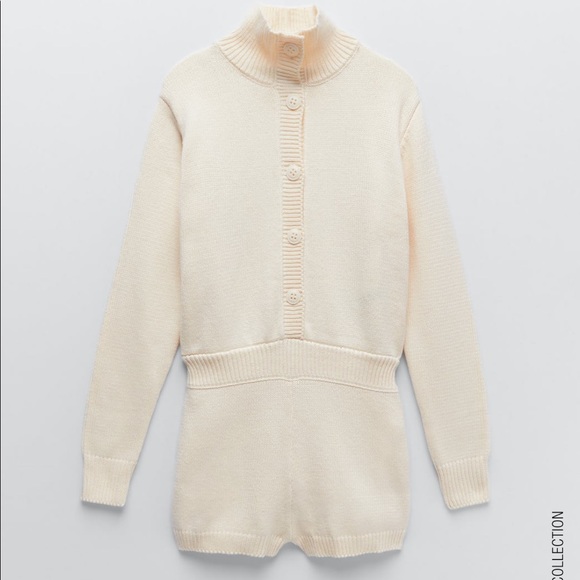 ZARA BNWT Limited Edition Knit Romper Jumpsuit BNWT - Picture 12 of 12